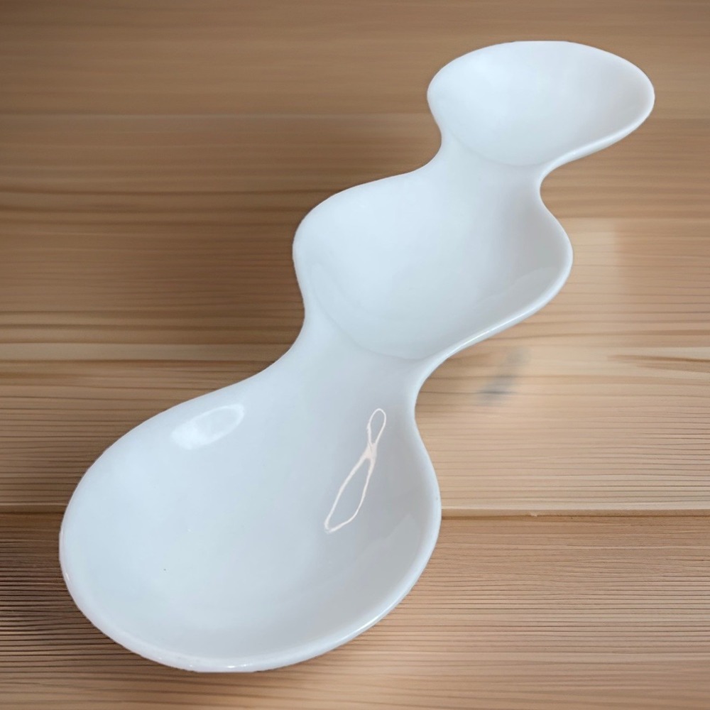 Pier‎ 1 Divided White Ceramic Tray Relish Platter 3 Compartments